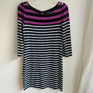 [White House Black Market] Very Berry Stripe Dress